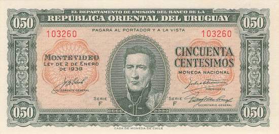 Uruguay 50 Centesimos 1939